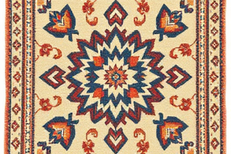 Geometric pattern handmade carpet